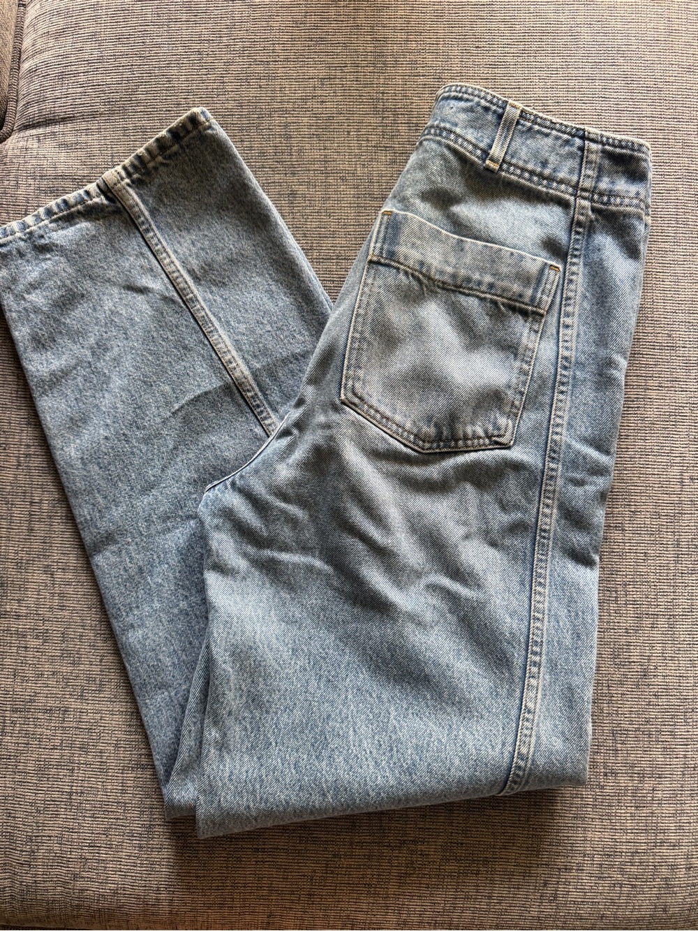 Apiece Apart Light Wash Wide Leg Jeans